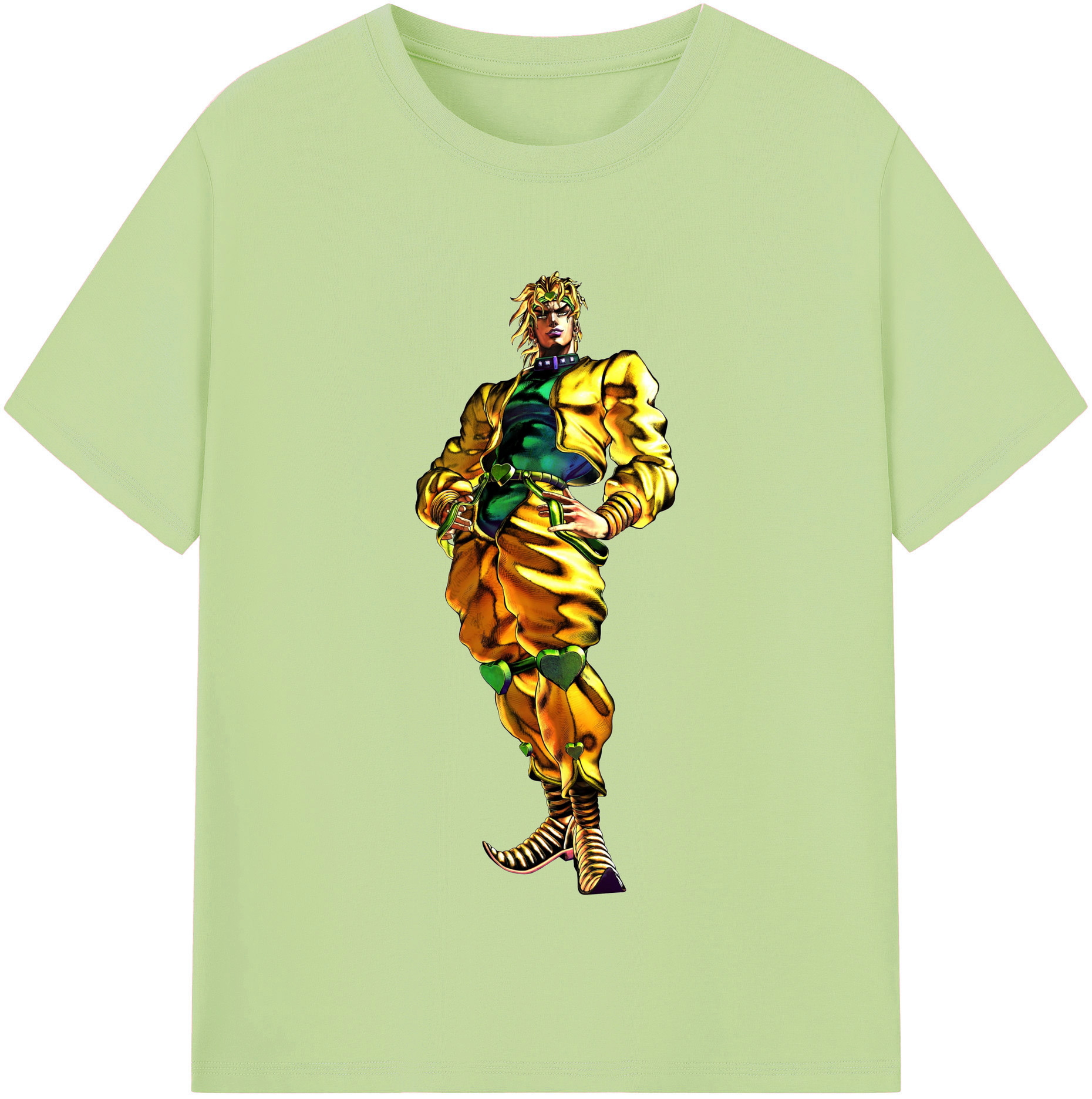 （画像用） ジョジョの奇妙な冒険 ディオ?ブランドー JoJo's Bizarre Adventure Dio Brando 綿100％半袖Tシャツ（フロントプリント）